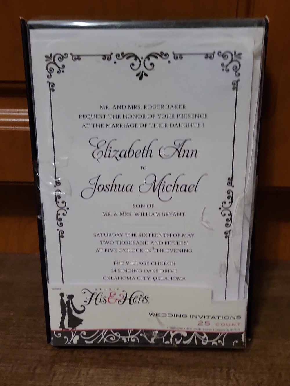 New In Box: Studio His & Hers Wedding  Invitations - 25 Count